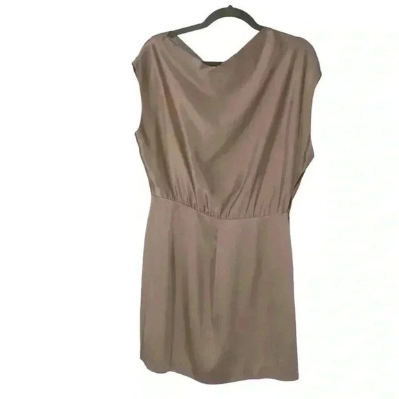 The Sei 100% Silk Draped One-Shoulder Mini Dress Champagne Pink Size 6 $747 - Picture 6 of 15